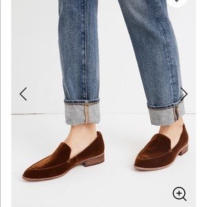 Madewell slip on Frances Velvet Loafer 9